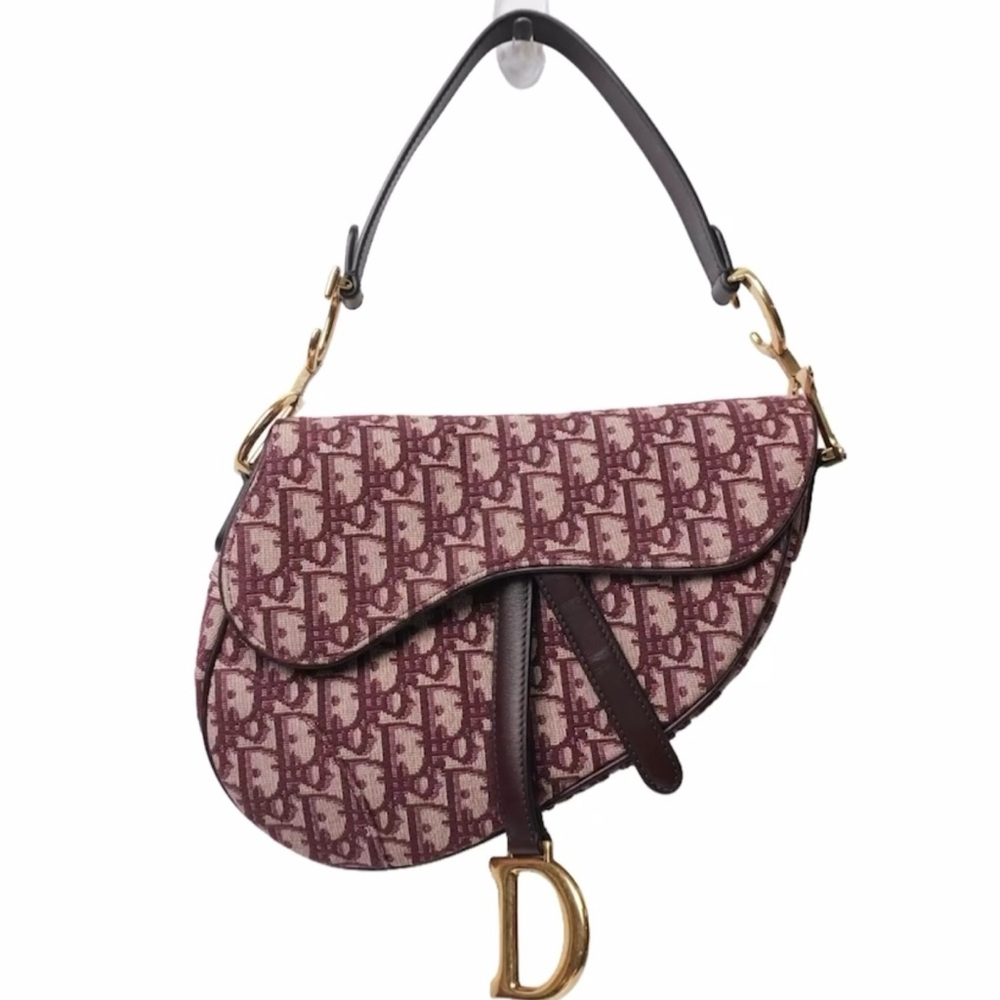 Dior Burgundy Saddle Bag